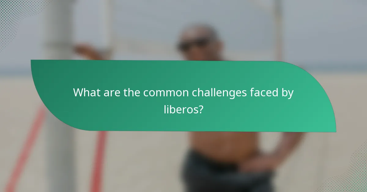 What are the common challenges faced by liberos?